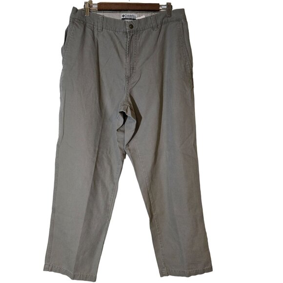 Columbia Canvas Hiking Pants‎ Size 36X32 Khaki Straight Leg - Picture 2 of 5